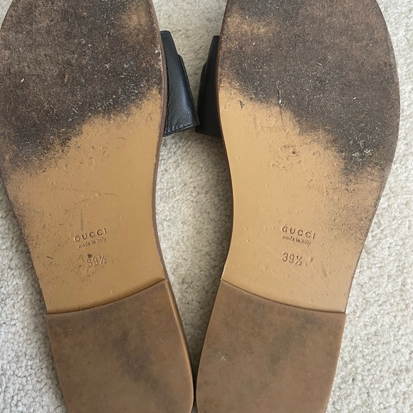 Gucci slide, Gucci fringe leather Horsebit slides, sandals,size 39.5 - Picture 4 of 4